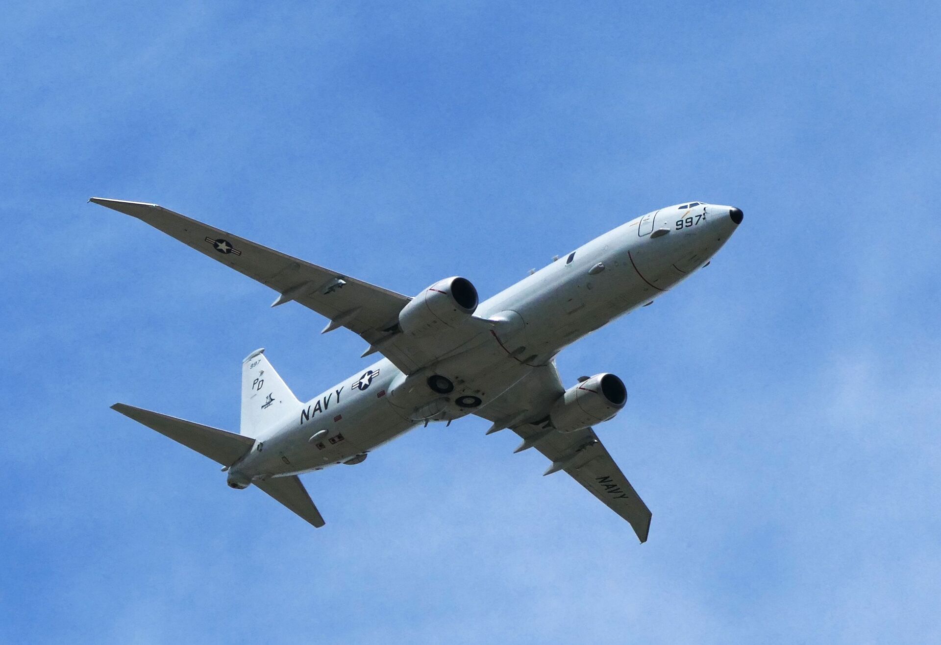 Boeing P-8 Poseidon da Marinha dos EUA durante os exercícios militares dos países da OTAN Sea Breeze-2019 - Sputnik Brasil, 1920, 09.11.2021