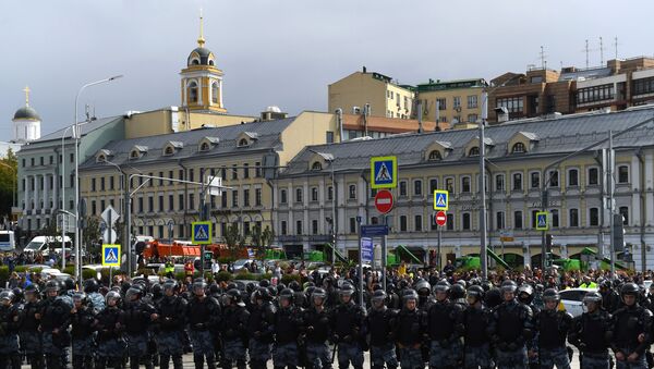 Ação de protesto em Moscou, 3 de agosto de 2019 - Sputnik Brasil