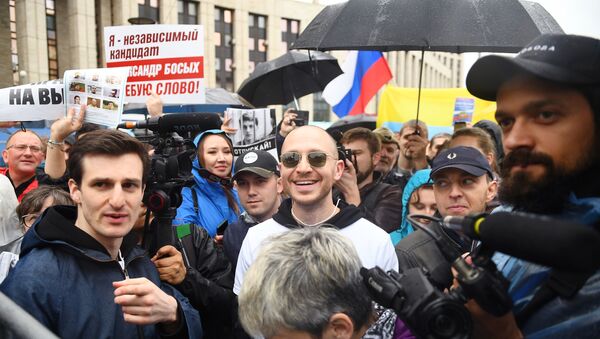 Manifestação autorizada em Moscou, 10 de agosto 2019 - Sputnik Brasil