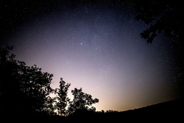 Céu noturno na região russa de Krasnodar durante a chuva de meteoros Perseidas - Sputnik Brasil