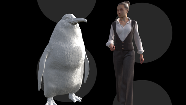 Projeção comparativa do pinguim gigantesco que teria habitado Nova Zelândia - Sputnik Brasil