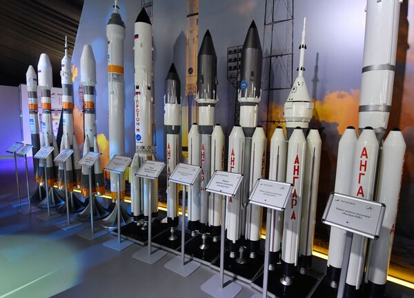 Modelos de foguetes portadores russos no Salão Aeroespacial Internacional MAKS-2019 - Sputnik Brasil