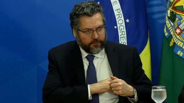 Ministro das Relações Exteriores, Ernesto Araújo, no Palácio do Planalto - Sputnik Brasil