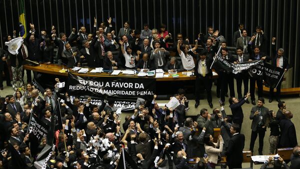 Aprovação da PEC da maioridade penal. - Sputnik Brasil