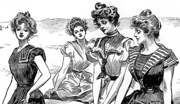 A beleza feminina aos olhos do pintor norte-americano Charles Dana Gibson - Sputnik Brasil