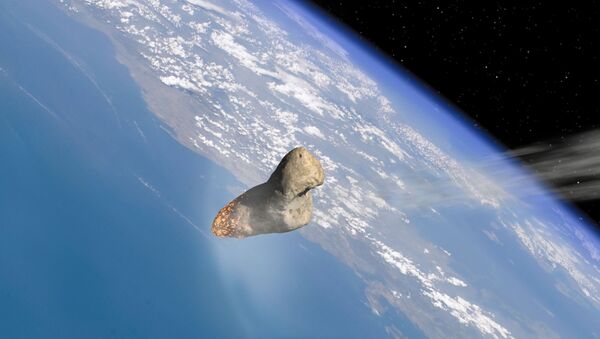 Un asteroid pasa cerca de la atmósfera de la Tierra (gráfica) - Sputnik Brasil