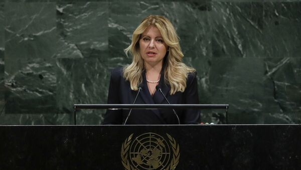 Zuzana Caputova, presidente da Eslováquia, discursa na Assembleia Geral da ONU - Sputnik Brasil