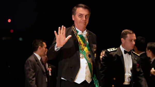 O presidente Jair Bolsonaro durante cerimônia de entronização do imperador Naruhito, no Japão. - Sputnik Brasil