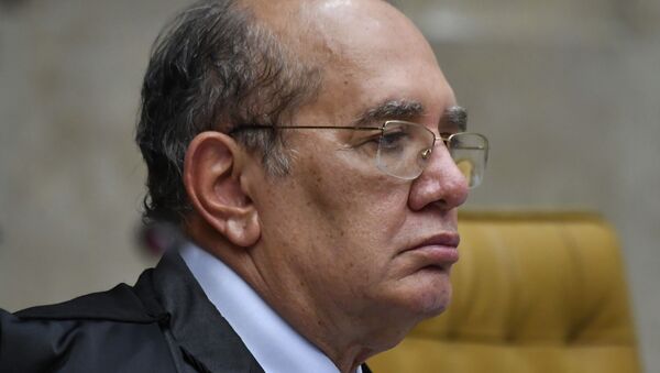Gilmar Mendes, ministro do STF, em 23 de outubro, durante julgamento sobre prisão em segunda instancia realizado no Plenário do STF. - Sputnik Brasil