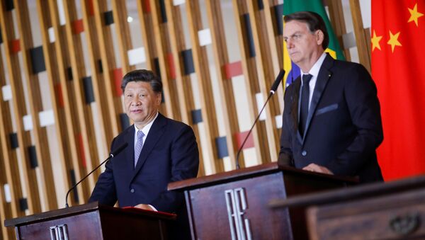 Bolsonaro e Xi Jinping fazem declaração à imprensa após reunião bilateral - Sputnik Brasil