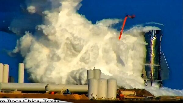 Explosão da espaçonave Starship da SpaceX - Sputnik Brasil