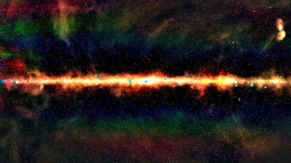 Imagem do centro da Via Láctea capturada através de ondas de rádio - Sputnik Brasil