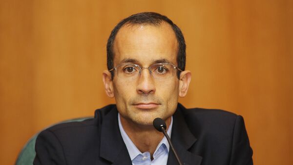 Marcelo Odebrecht presta depoimento em audiência da CPI da Petrobras em Curitiba, em 2015 - Sputnik Brasil