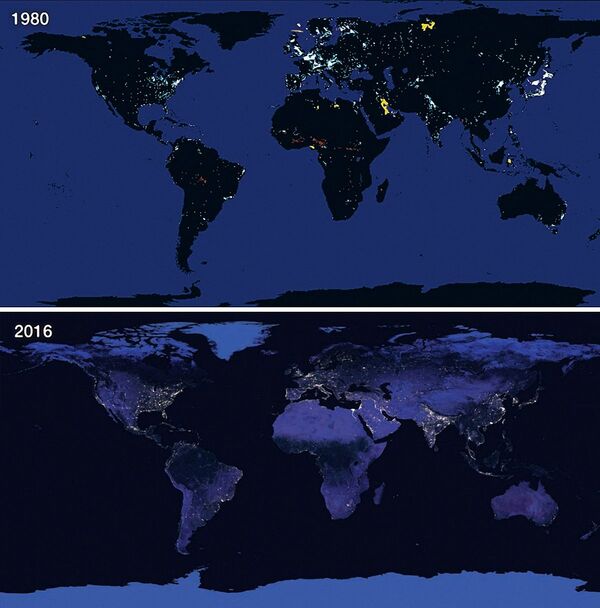 NASA revela em belíssima FOTO como continente americano fica iluminado à noite  - Sputnik Brasil