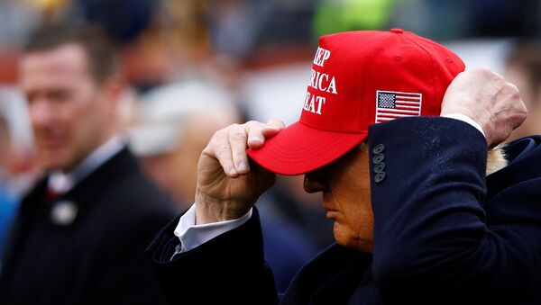 Donald Trump durante compromisso de campanha na Filadélfia, nos Estados Unidos - Sputnik Brasil