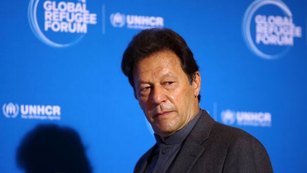 Primeiro-ministro paquistanês Imran Khan durante evento da ONU em Genebra - Sputnik Brasil