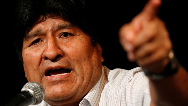 Ex-presidente boliviano Evo Morales durante coletiva de imprensa em Buenos Aires, Argentina, em 17 de dezembro de 2019 - Sputnik Brasil