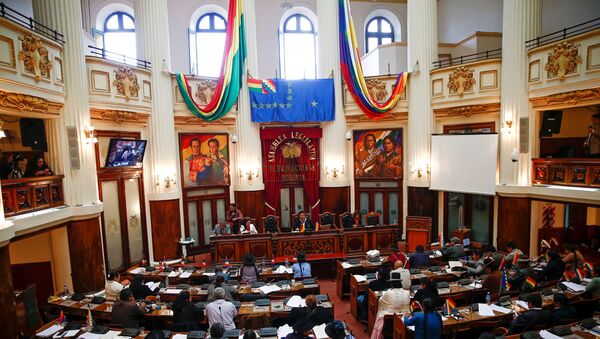 Vista geral de uma sessão do Congresso em La Paz, Bolívia - Sputnik Brasil