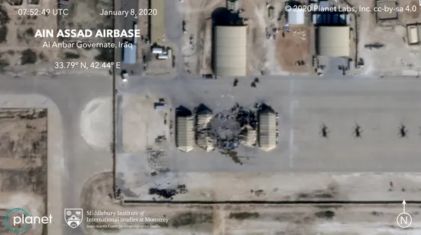 FOTOS de satélite exibem danos na base dos EUA no Iraque após ataques de mísseis iranianos FOTOS de satélite exibem danos na base dos EUA no Iraque após ataques de mísseis iranianos - Sputnik Brasil