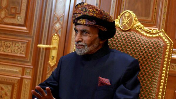 Sultão de Omã, Qaboos bin Said al-Said, em seu palácio real em 2019 - Sputnik Brasil