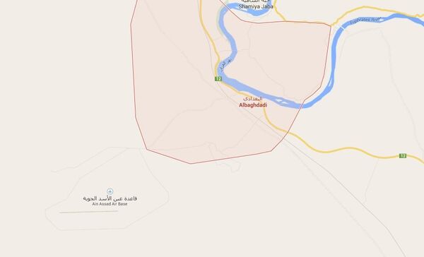 A província de Al-Anbar e a base aérea norte-americana de Ain al-Assad (Iraque). - Sputnik Brasil