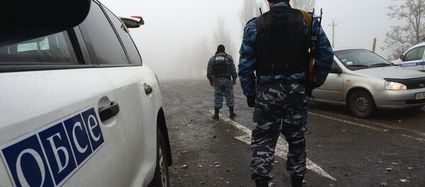Observadores da OSCE na Ucrânia - Sputnik Brasil