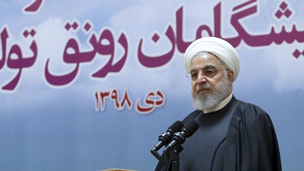 Presidente do Irã, Hassan Rouhani, se pronuncia em reunião sobre acidente aéreo - Sputnik Brasil