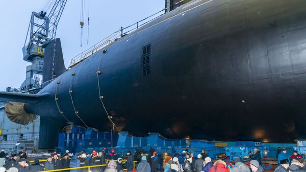 Lançamento ao mar do submarino nuclear do projeto Yasen-M em Severodvinsk - Sputnik Brasil