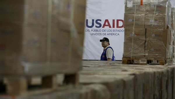 Depósito da USAID próximo da cidade de Cucuta, na Colômbia, na fronteira com a Venezuela (foto de arquivo) - Sputnik Brasil