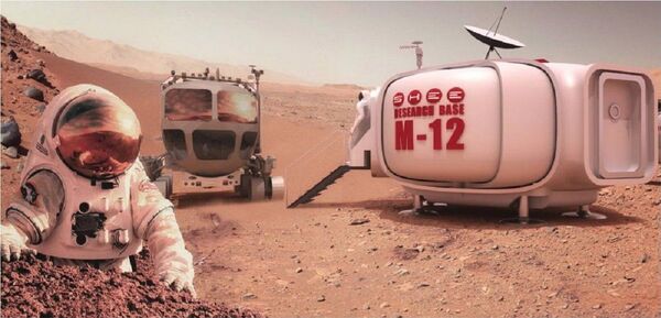 Aparelhos para viagem a Marte (imagem ilustrativa) Aparelhos para viagem a Marte (imagem ilustrativa) - Sputnik Brasil