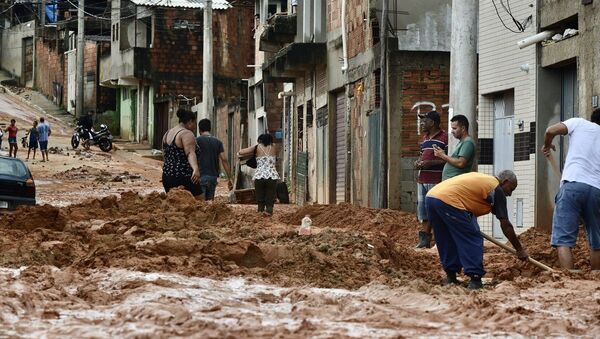 Estragos provocados por chuvas que castigaram Minas Gerais em janeiro de 2020 - Sputnik Brasil
