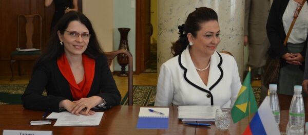 Ministra Kátia Abreu durante visita a Moscou - Sputnik Brasil