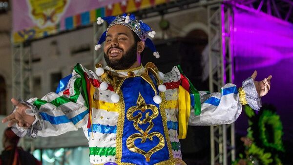 Candidatos do Concurso de Rei Momo e Rainha do Carnaval do Recife 2020, no Pátio de São Pedro - Sputnik Brasil