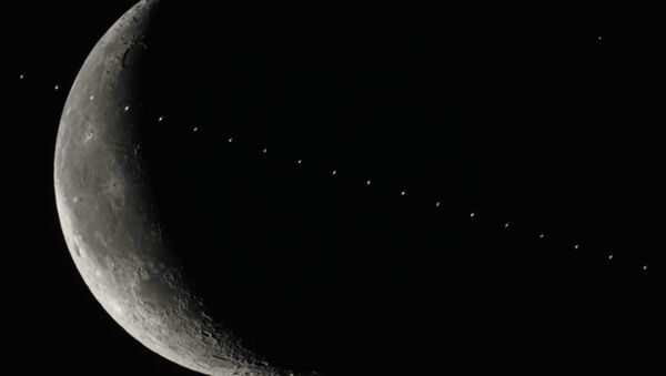 Lua, Estação Espação Internacional e Marte ao mesmo tempo - Sputnik Brasil