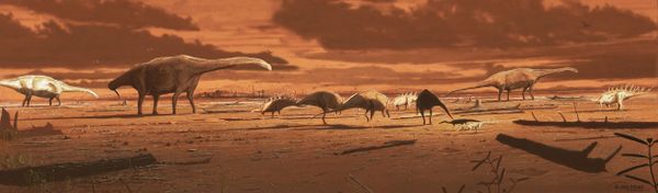Verdadeiro 'Parque dos Dinossauros' existiu na Escócia há 170 milhões de anos - Sputnik Brasil