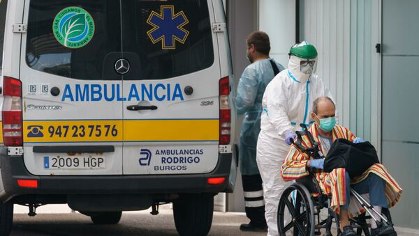 Entrada de hospital no norte da Espanha (imagem referencial) - Sputnik Brasil