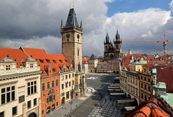 Régio revela horário em praça na cidade velha de Praga, República Tcheca - Sputnik Brasil