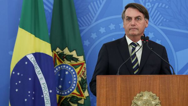  Presidente da República Jair Bolsonaro, durante coletiva de imprensa. - Sputnik Brasil