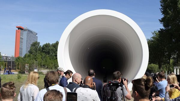 Instalação de testes de hyperloop em Delft, Países Baixos, 1º de Junho de 2017 - Sputnik Brasil