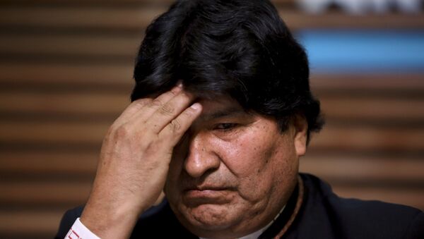 Ex-presidente boliviano Evo Morales dá uma coletiva de imprensa - Sputnik Brasil