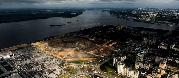 Construção do estádio Nizhny Novgorod para a Copa do Mundo de 2018 - Sputnik Brasil