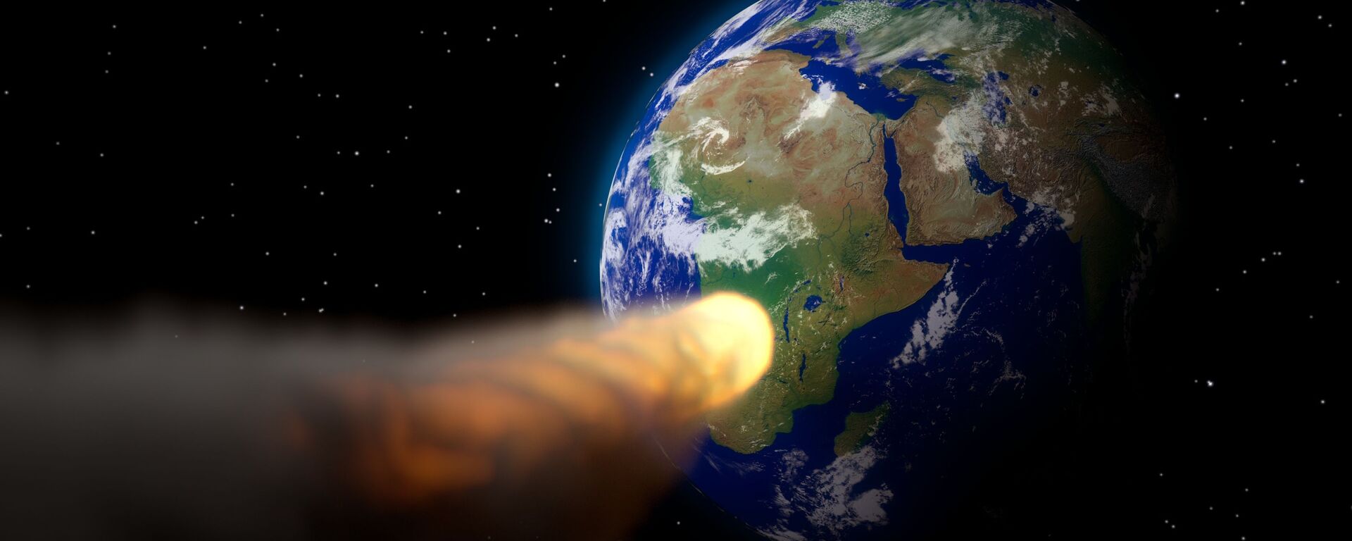 Ilustração artística de asteroide se aproximando da Terra - Sputnik Brasil, 1920, 17.01.2022
