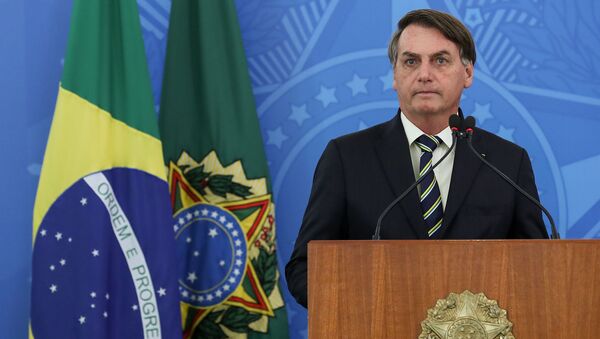 Presidente da República Jair Bolsonaro, durante coletiva de imprensa. - Sputnik Brasil