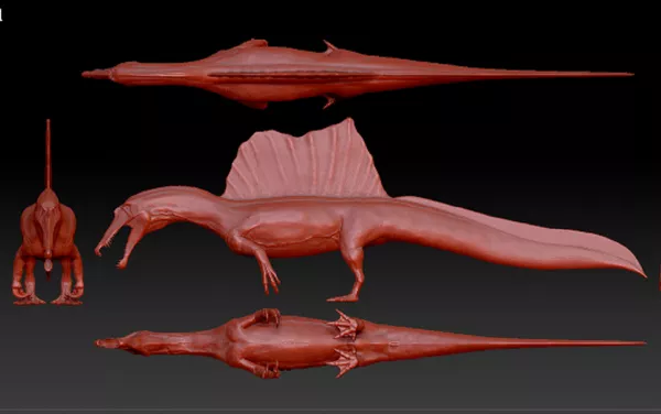 Os pesquisadores criaram a representação gráfica da aparência do Spinosaurus aegyptiacus - Sputnik Brasil