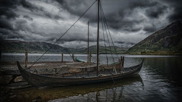 Barco viking na Noruega (imagem referencial). - Sputnik Brasil
