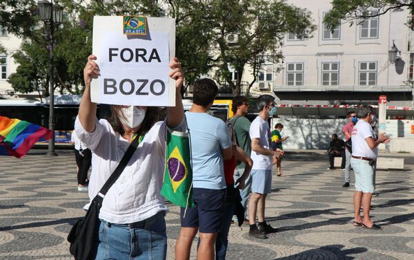 Ato ocorreu na praça do Rossio. - Sputnik Brasil