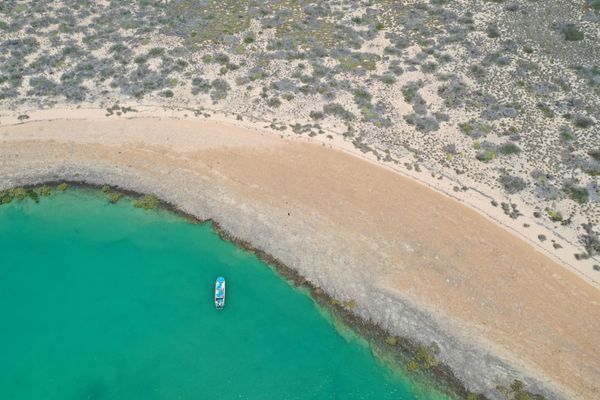 Vista da área onde os artefatos subaquáticos de mais de sete mil anos foram encontrados, na costa australiana
 - Sputnik Brasil