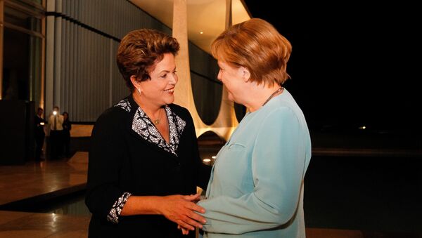 Dilma Rousseff e Angela Merkel - Sputnik Brasil