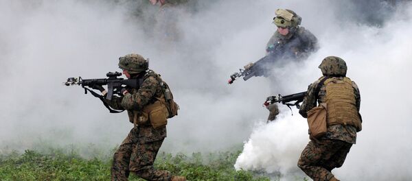 US servicemen take part in a military drill in Yavoriv polygon, Lviv district, western Ukraine, on July 24, 2015. - Sputnik Brasil