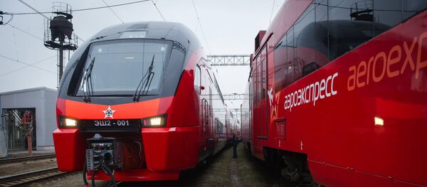 Trens da Aeroexpress. Trens da Aeroexpress. - Sputnik Brasil